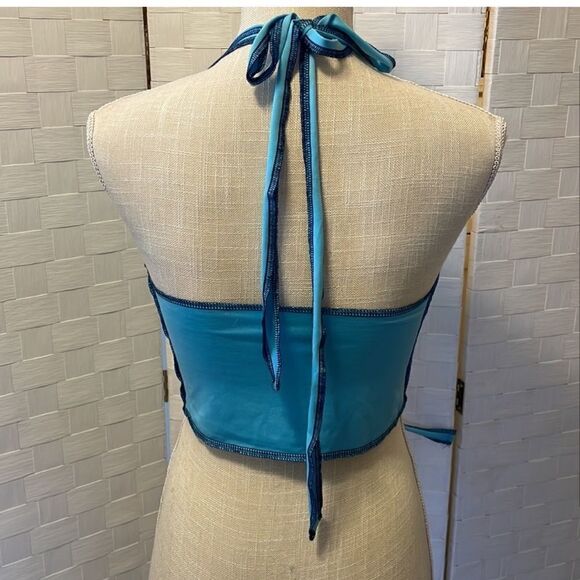 Blue Halter Top Small - Picture 3 of 3